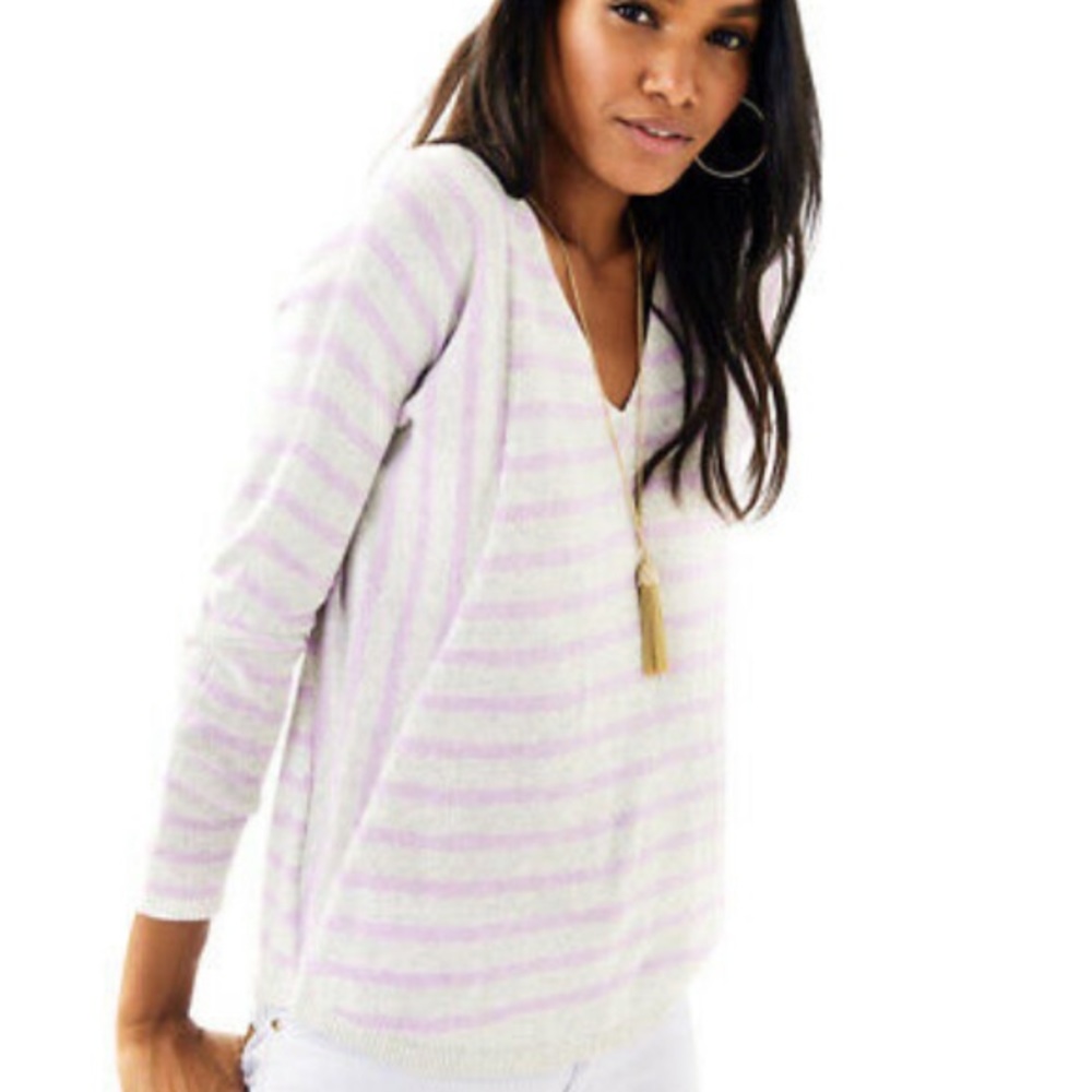 Lilly Pulitzer Stasia Grey & Lavender Stripe XS